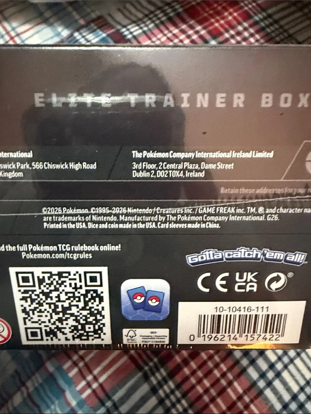 Pokémon Pitch Black ETB new Sealed Elite Trainer Box TCG trading Cards